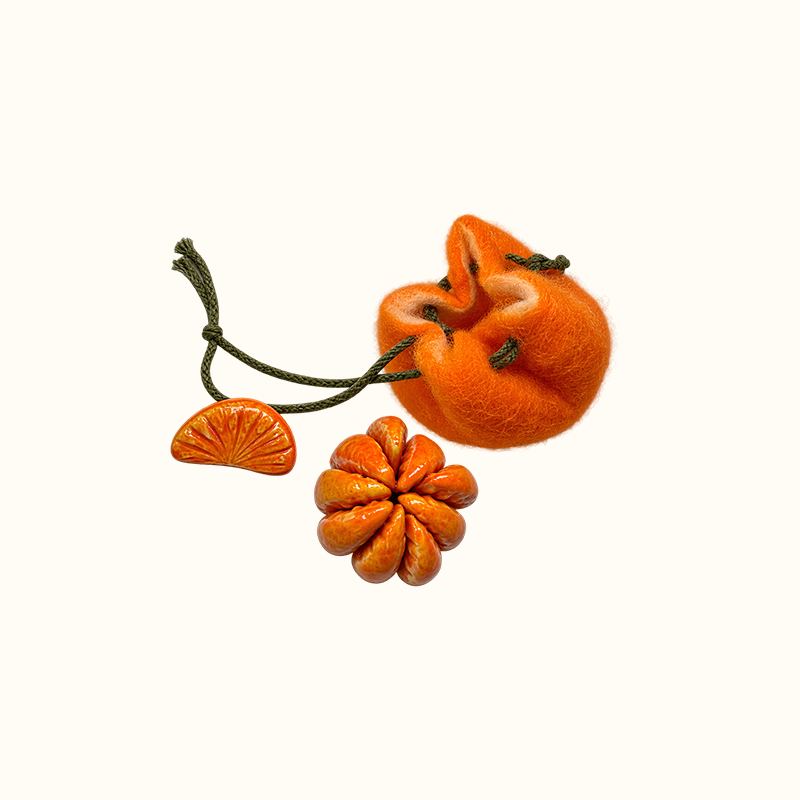 🍊Vilt-knijpspeeltje in fruitvorm | Draagbaar, tactiel stressverlichtend speeltje