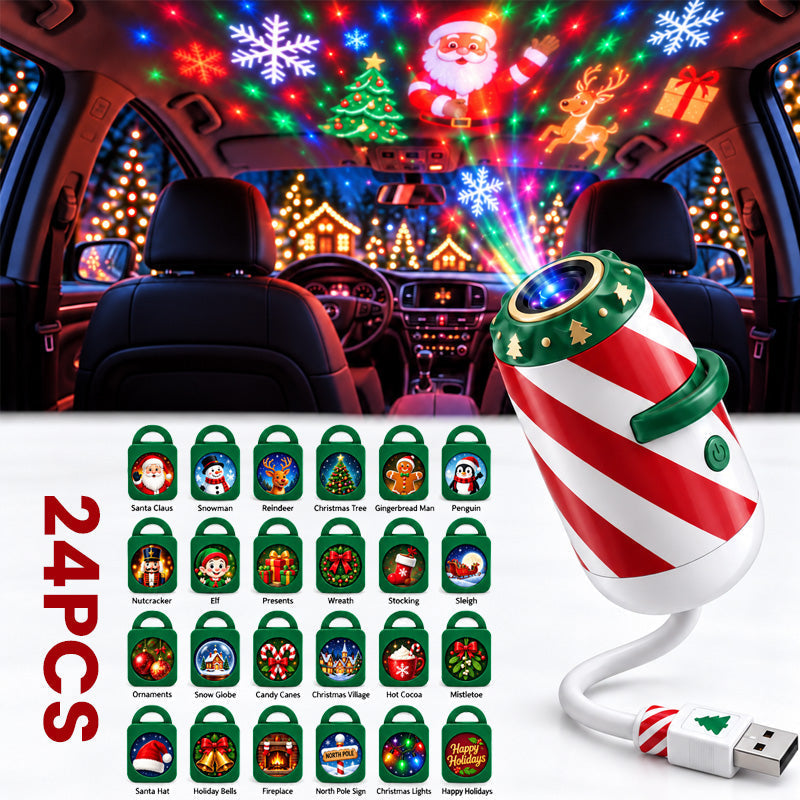 Merry Ride kerstprojector voor de auto