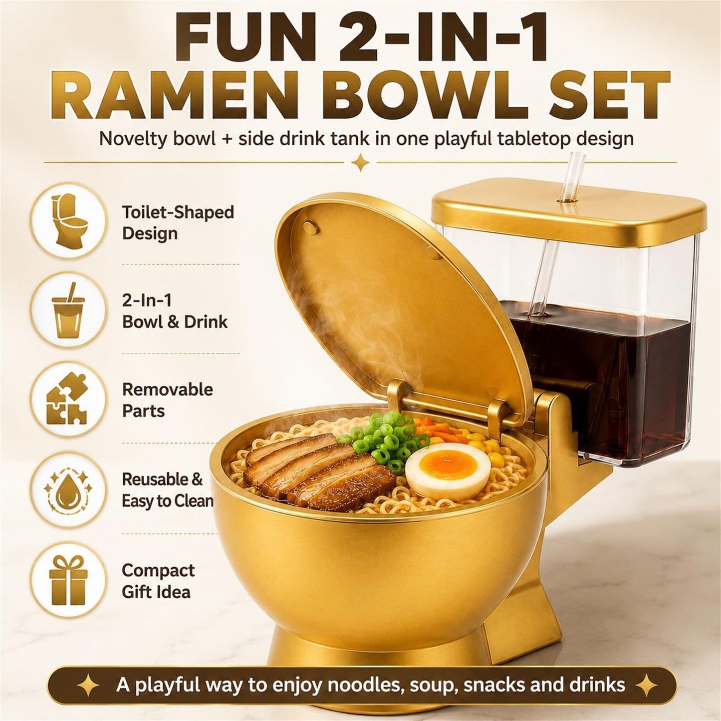 🍜Ramenkom in de vorm van een toilet