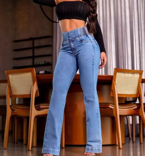 💕Lente-nieuwigheid👖Stretch-flared jeans met hoge taill