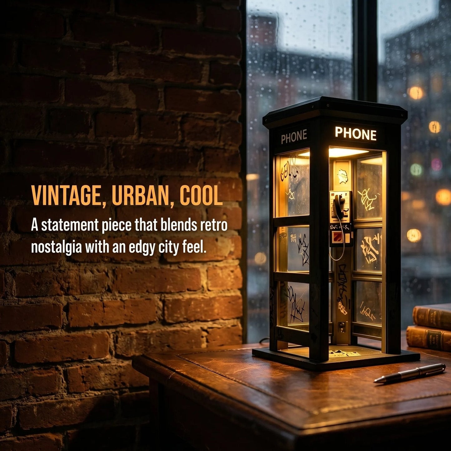 📞NU 50% KORTING✨Vintage telefooncel sfeerlamp