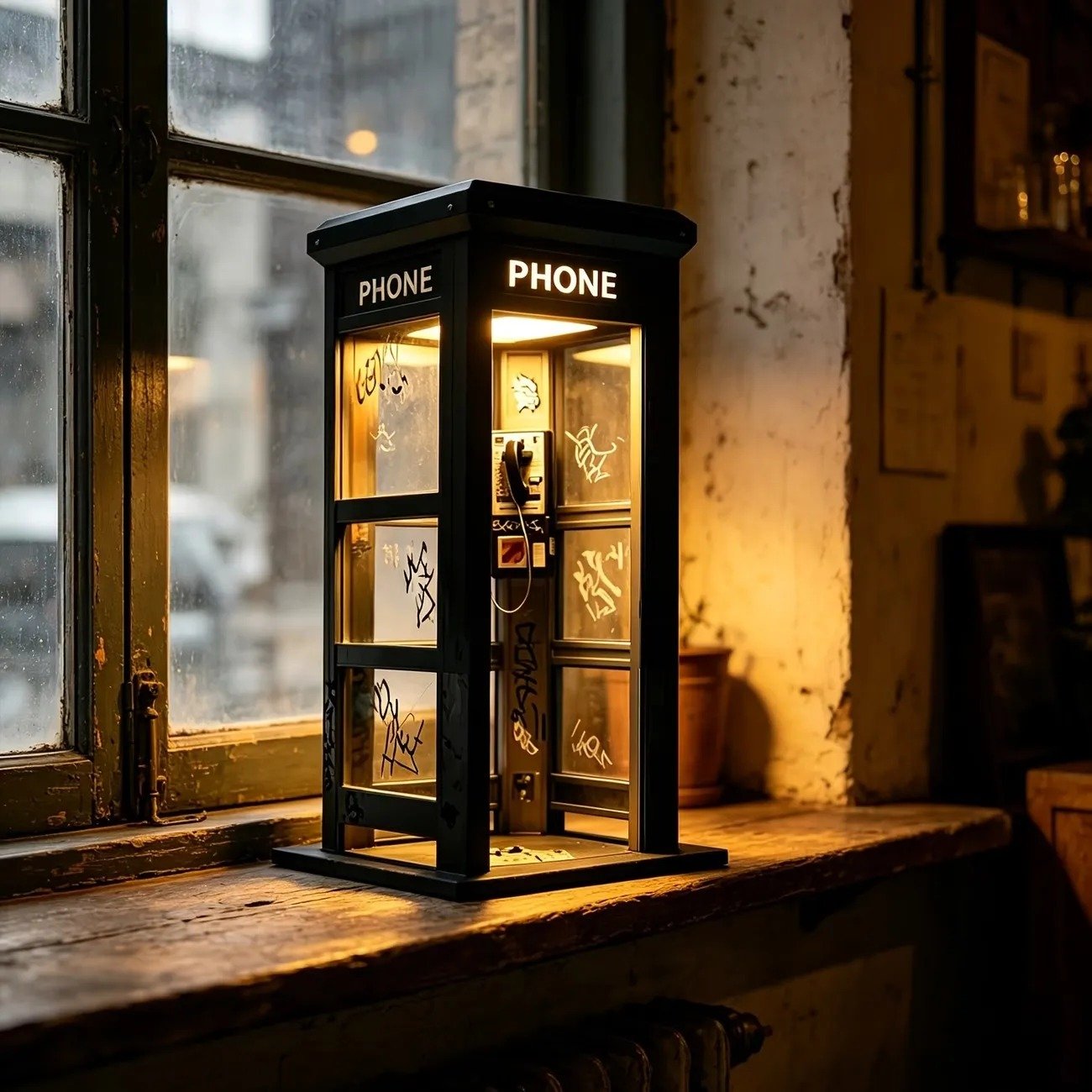 📞NU 50% KORTING✨Vintage telefooncel sfeerlamp