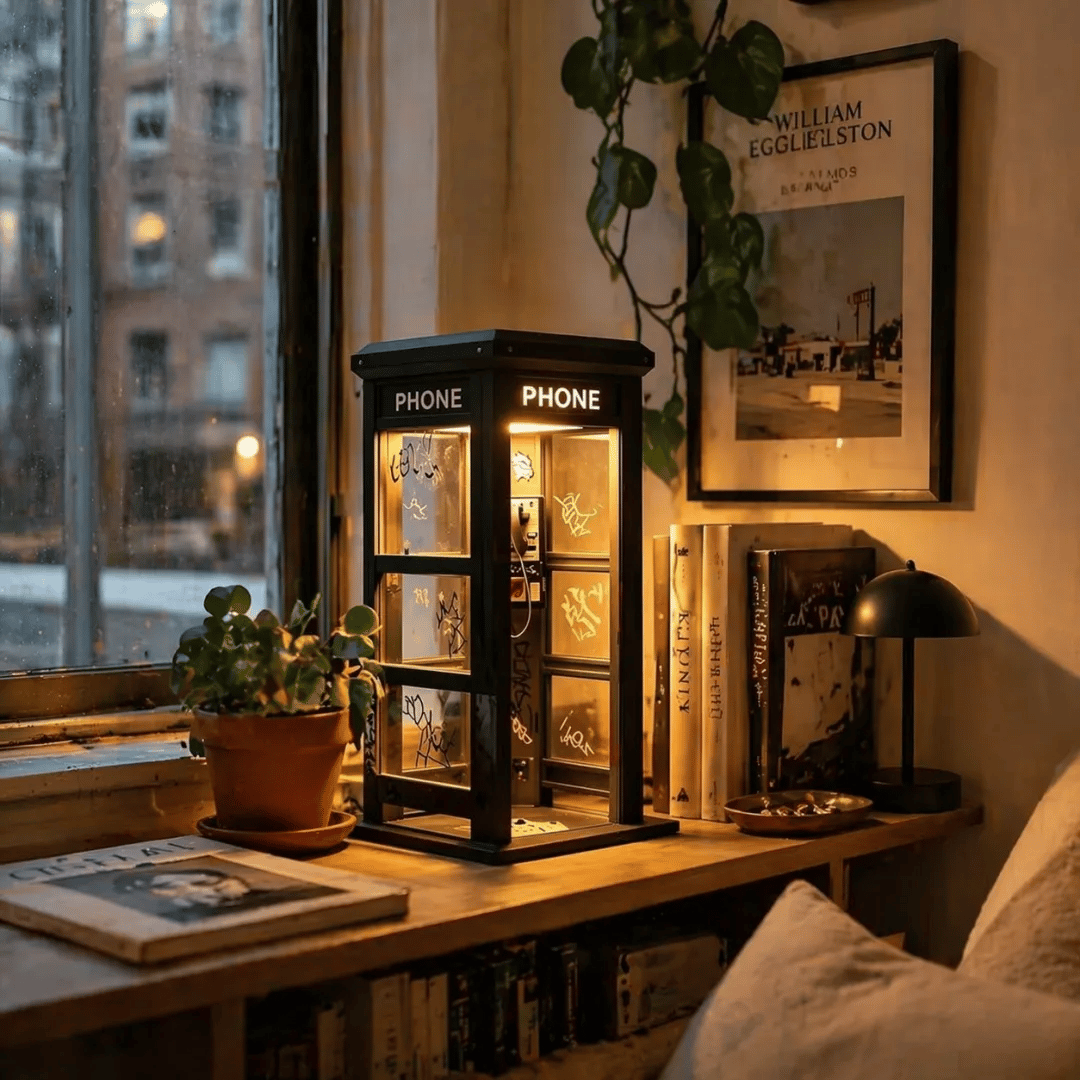 📞NU 50% KORTING✨Vintage telefooncel sfeerlamp
