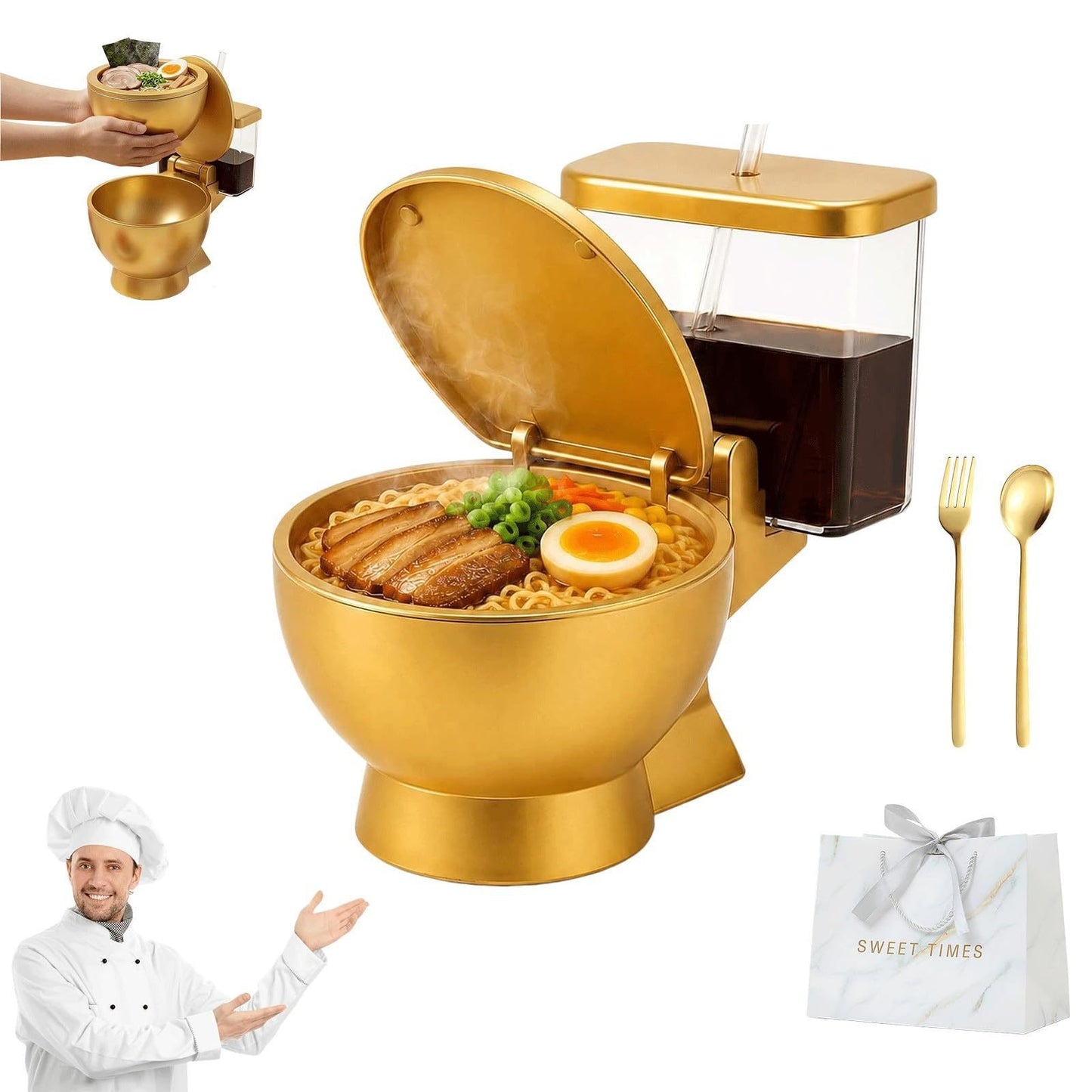 🍜Ramenkom in de vorm van een toilet