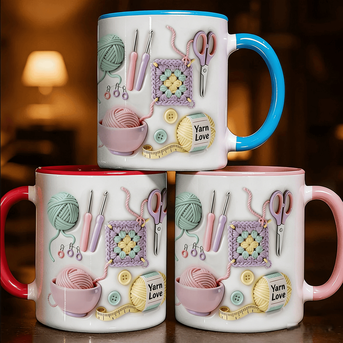 🧶 Beker met "Yarn Love" – Een cadeau voor handwerkers en creatieve geeste