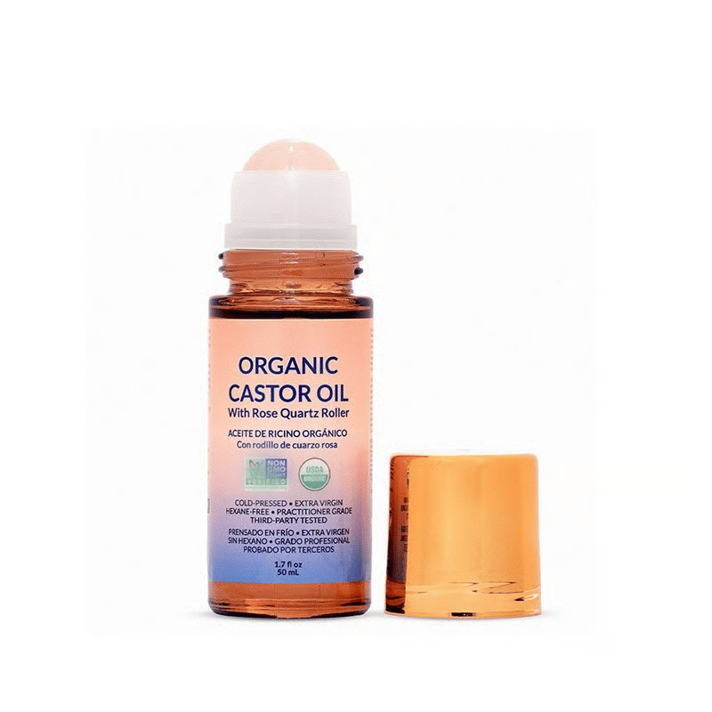 🌿 ✨ Roll-on met biologische castorolie - voor een stralende huid, weelderig haar en ontspannin