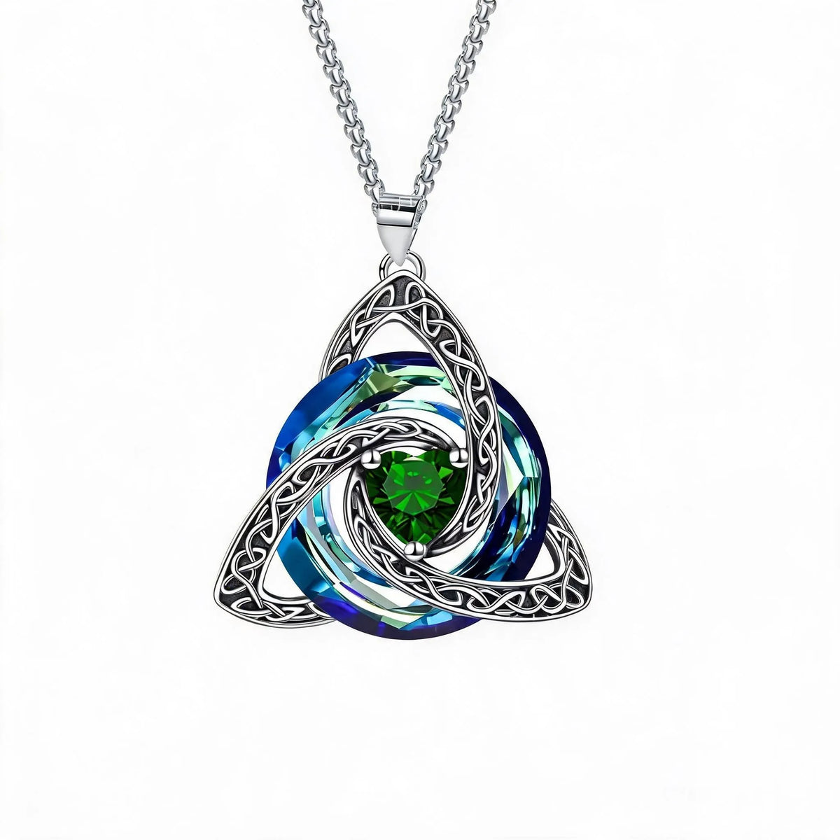 Keltische Trinity-knoopketting met geboortesteen ✨