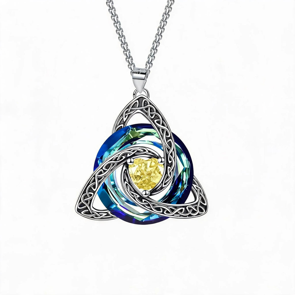 Keltische Trinity-knoopketting met geboortesteen ✨