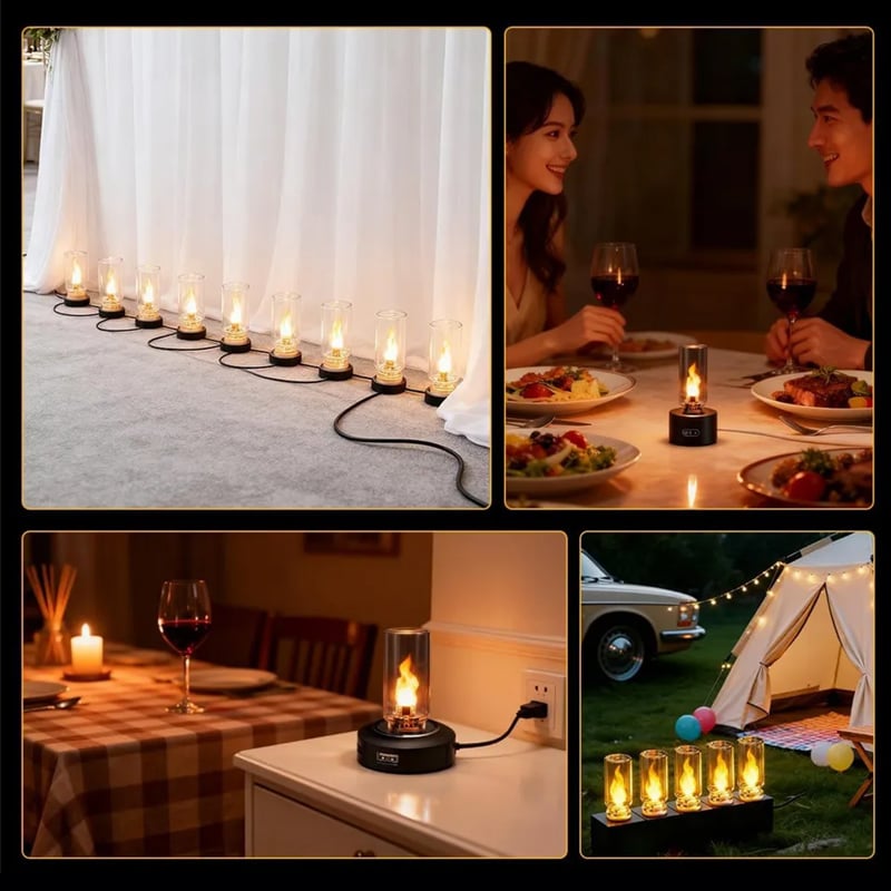 🔥USB-lamp met realistische vla