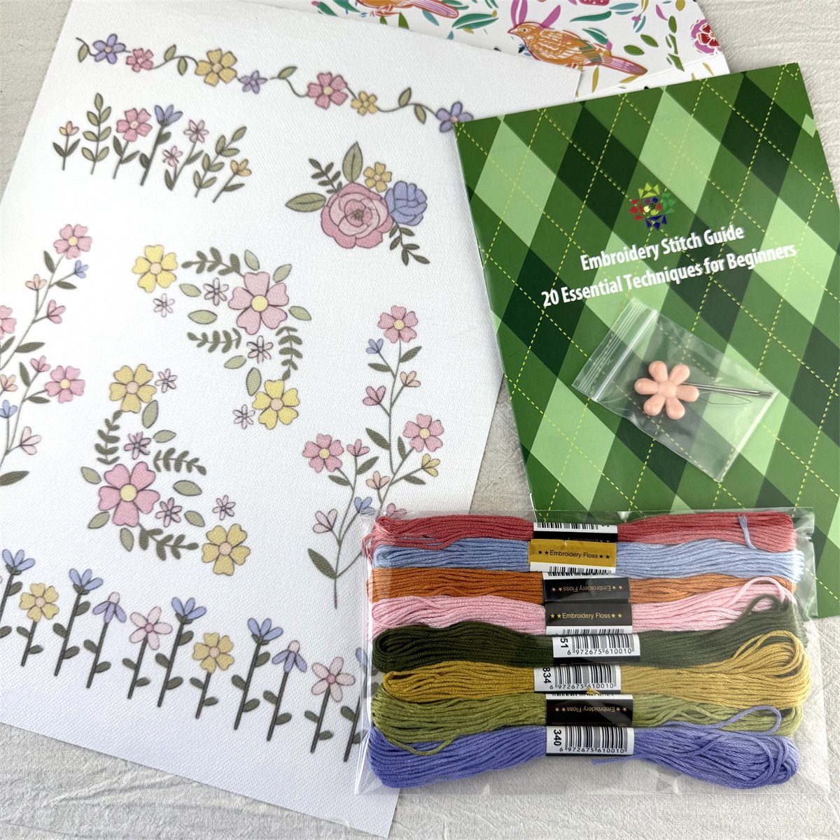 🌸Bloemenlijnen Ontworpen bloemenrandpatronen Borduurpatronen – Stick & Stitch voor beginners