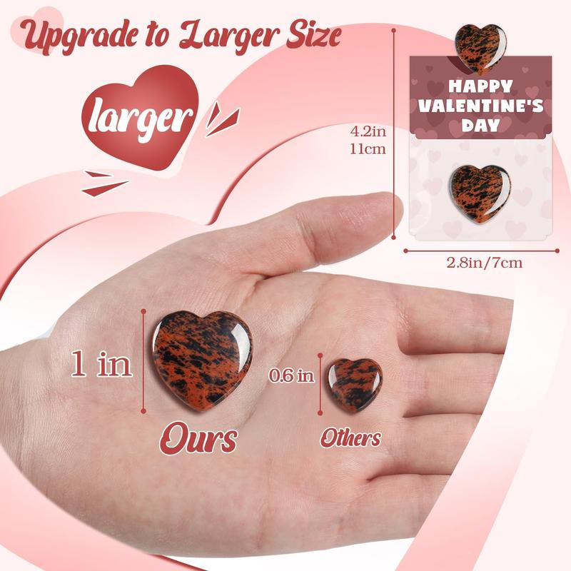 💘Valentijnsdag edelsteen cadeaus voor kinderen en volwassenen🎁 24-pack voorgevulde kaarten met hartvormige edelstene