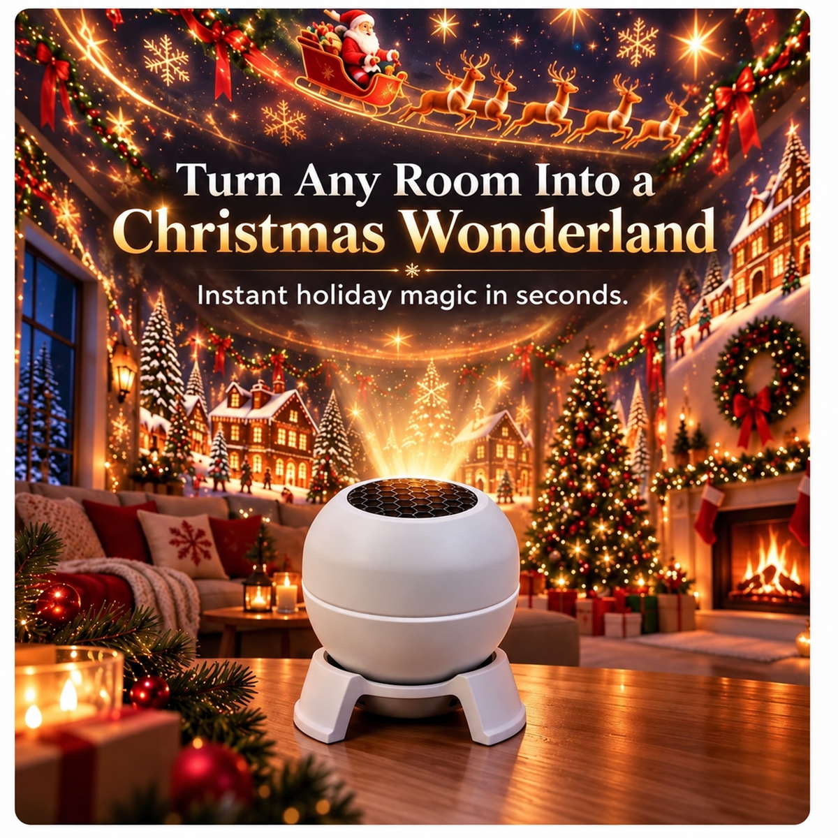 💡 Verander elke kamer in een kerstsprookje – Feestelijk nachtlampje met projectie