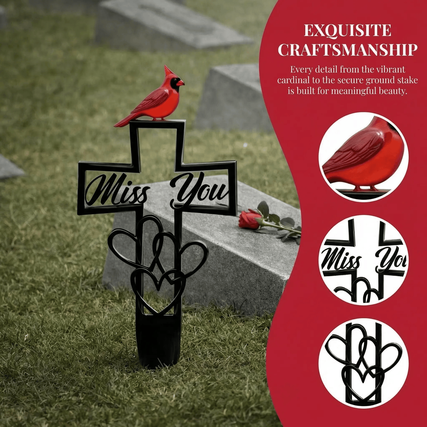 🐦Laatste dag aanbieding - 💖 Metalen herdenkingsplaat voor op het graf✝️