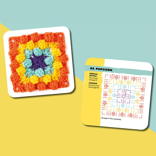 🎁Set haakkaarten met granny squares [50 unieke ontwerpen]🧵