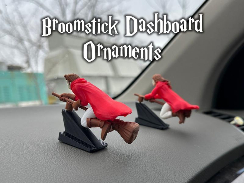 🚗Fantasy-autodecoratie – 🧙‍♀️Heksen- en tovenaarsbezemsteel-dashboard-drift-ornamenten✨