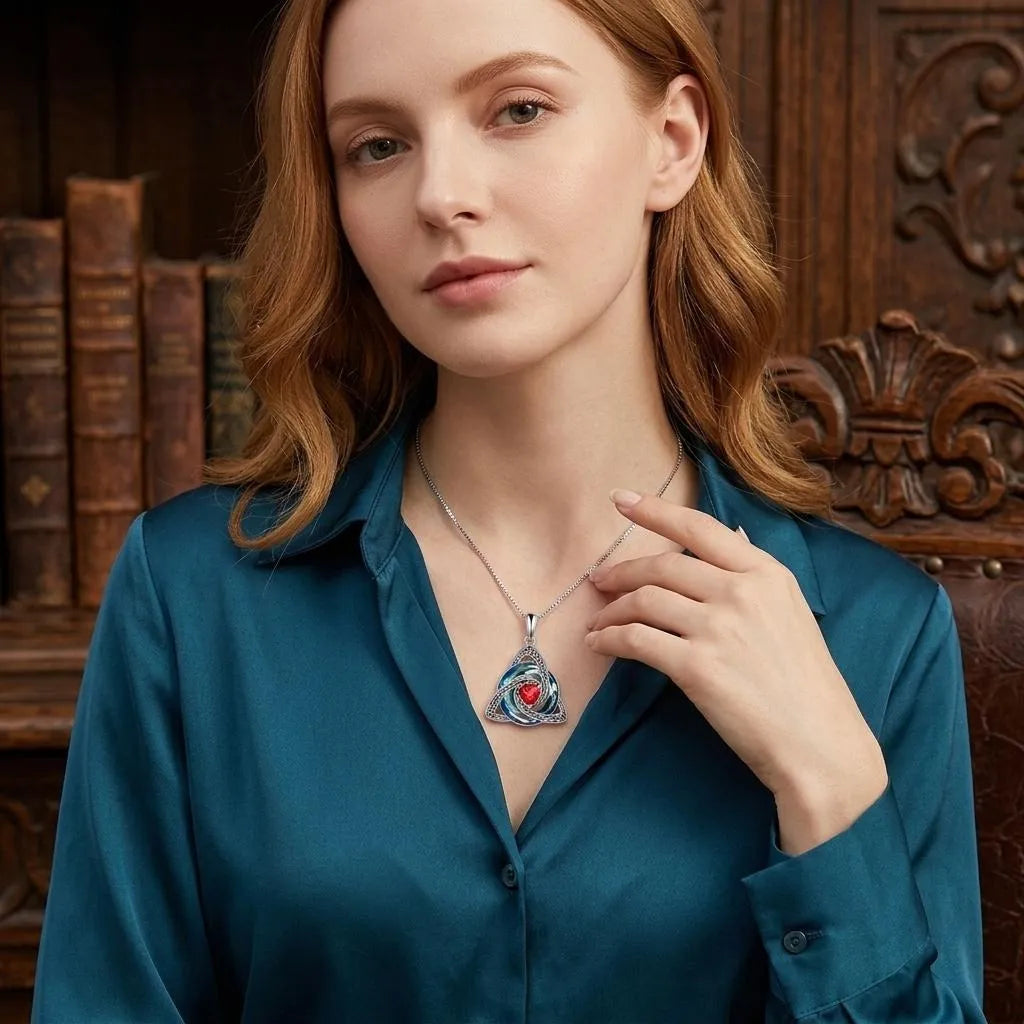 Keltische Trinity-knoopketting met geboortesteen ✨