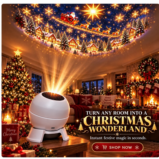 💡 Verander elke kamer in een kerstsprookje – Feestelijk nachtlampje met projectie