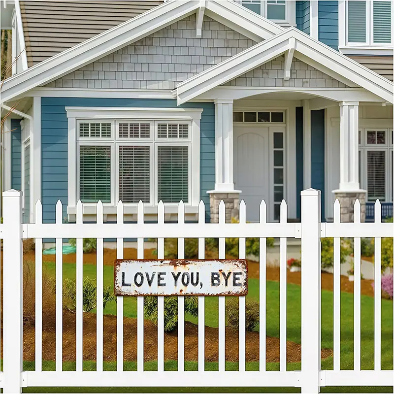 ❤️ LOVE YOU, BYE – Vintage metalen bord voor op de we