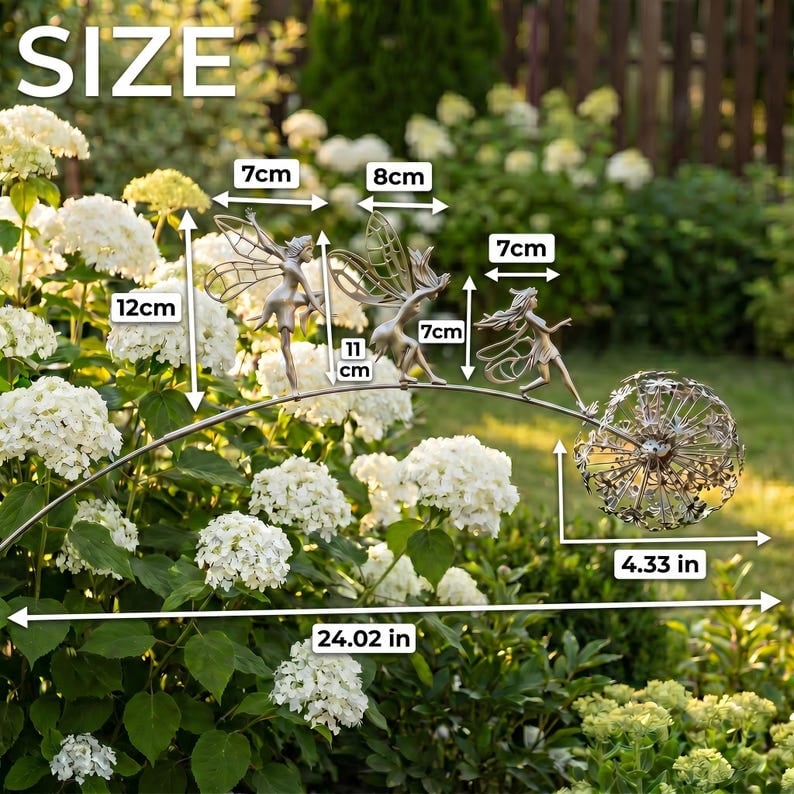 Tuinsteker met dansende feeën – Een vleugje magie tussen de bloemen 🧚✨