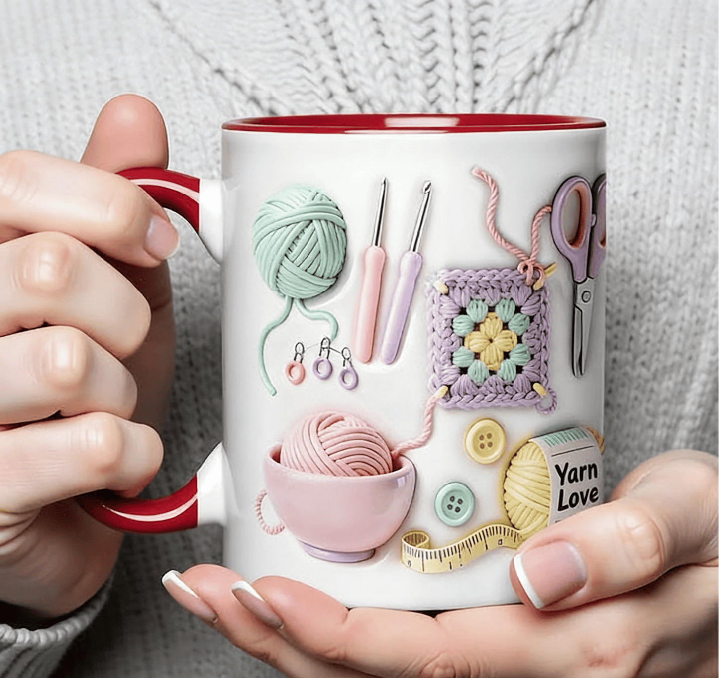 🧶 Beker met "Yarn Love" – Een cadeau voor handwerkers en creatieve geeste