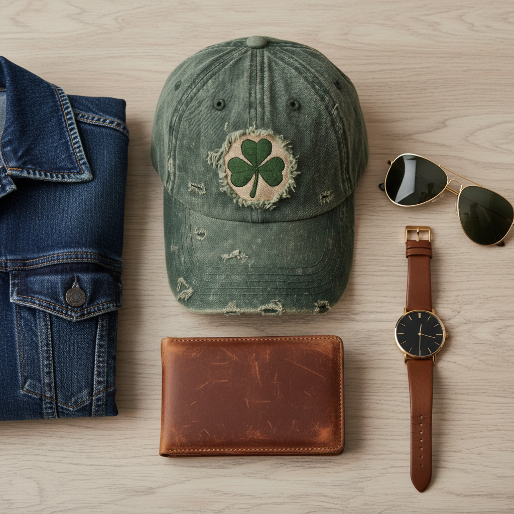 Vintage Shamrock Baseball Cap – Een symbool voor Iers geluk en tijdloze stijl