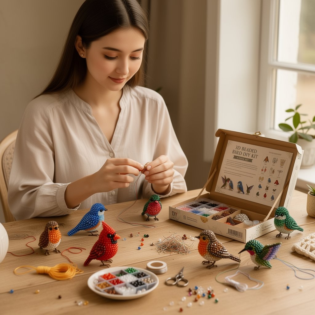 🧵✨ Miniatuur 3D kralen dieren doe-het-zelf set