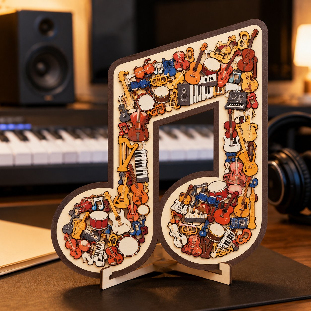 🔥🎶Puzzelornament met muzieknoten