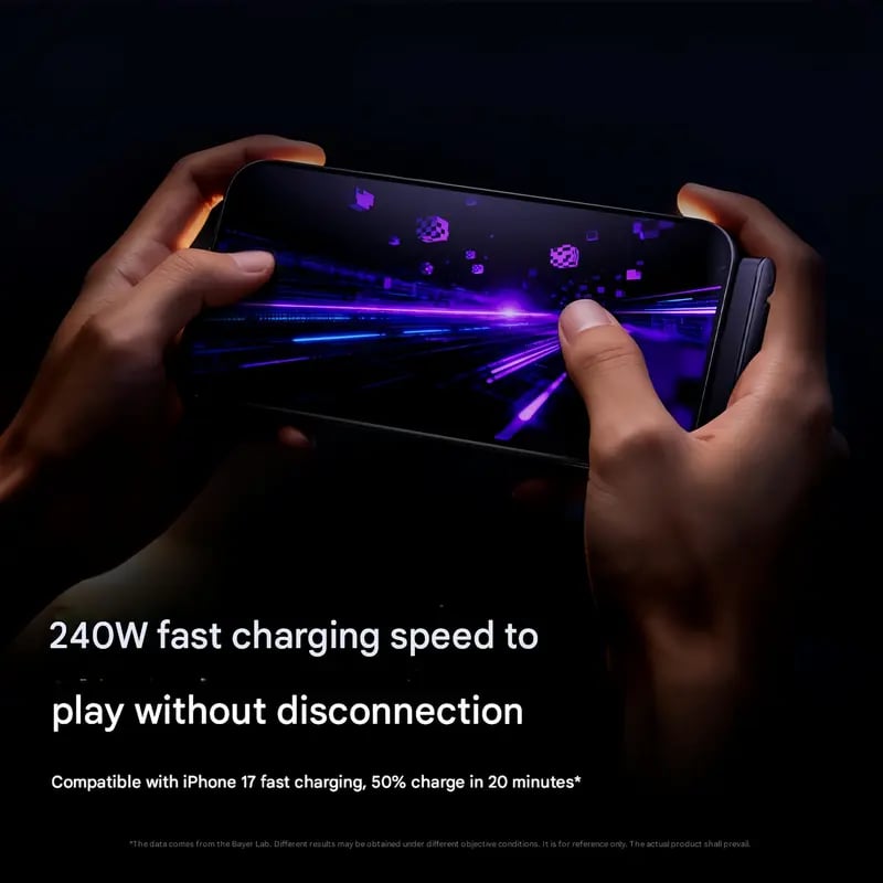 ⚡2-in-1 onzichtbare houder-oplaadkabel – 240 W snellaadkabel met ingebouwde telefoonstandaard