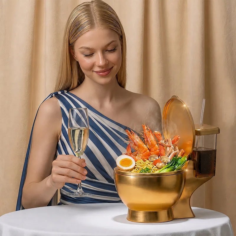 🍜Ramenkom in de vorm van een toilet