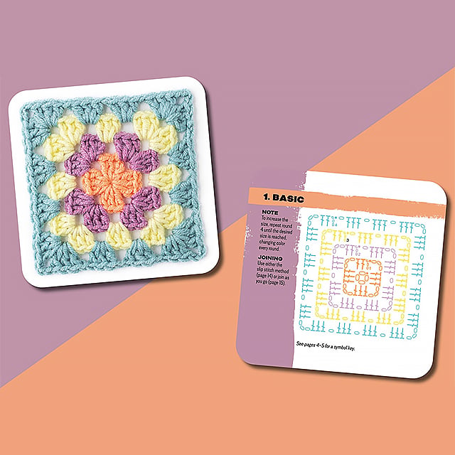 🎁Set haakkaarten met granny squares [50 unieke ontwerpen]🧵