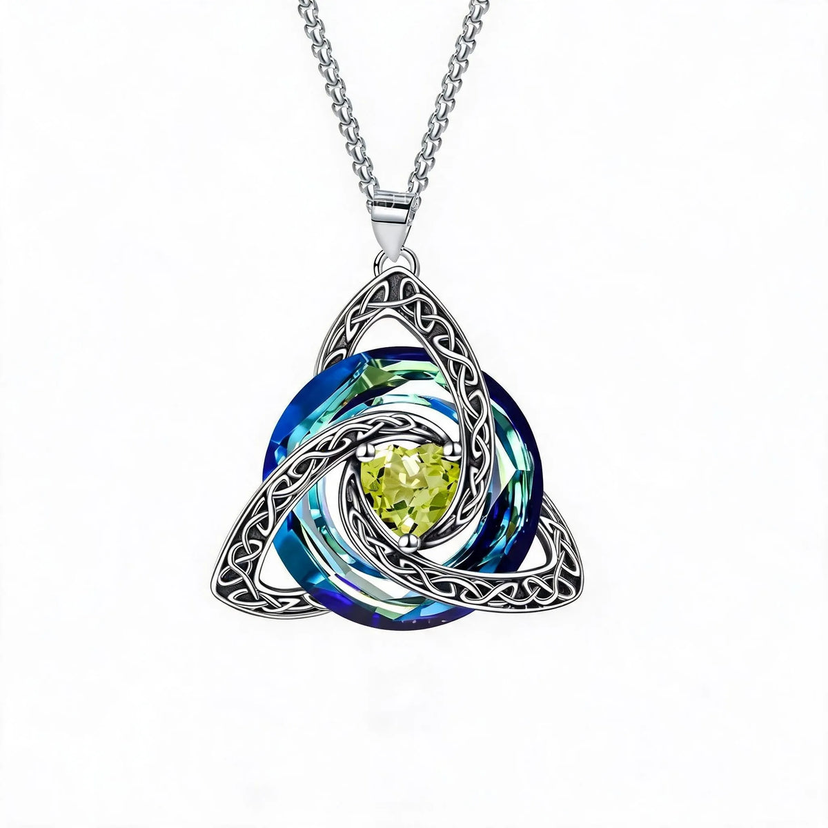Keltische Trinity-knoopketting met geboortesteen ✨