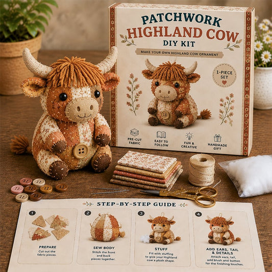 🧵DIY Patchwork Dierenpakket – Maak je eigen schattige dieren