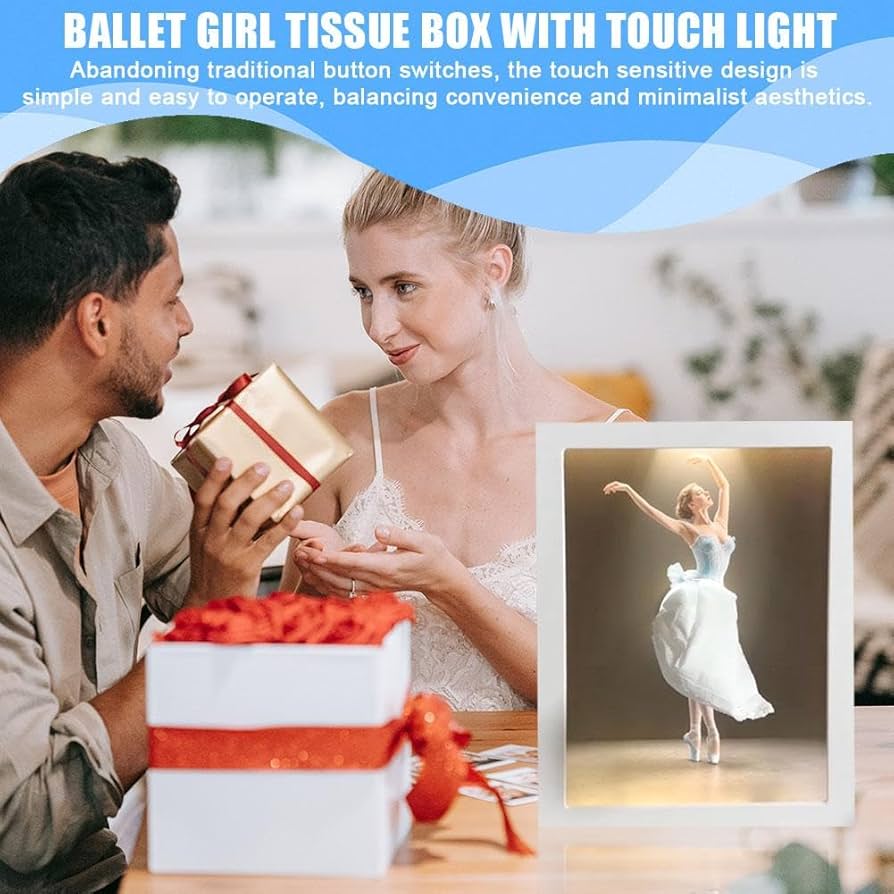 Tissuebox met balletdanseres en lampje
