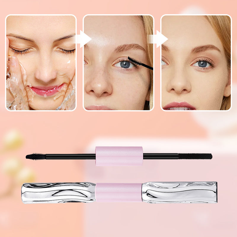 💄 1+1 GRATIS! ⚡ 2-in-1 langhoudende mascara voor volume en krul – veegvast, mild, multifunctioneel ✨