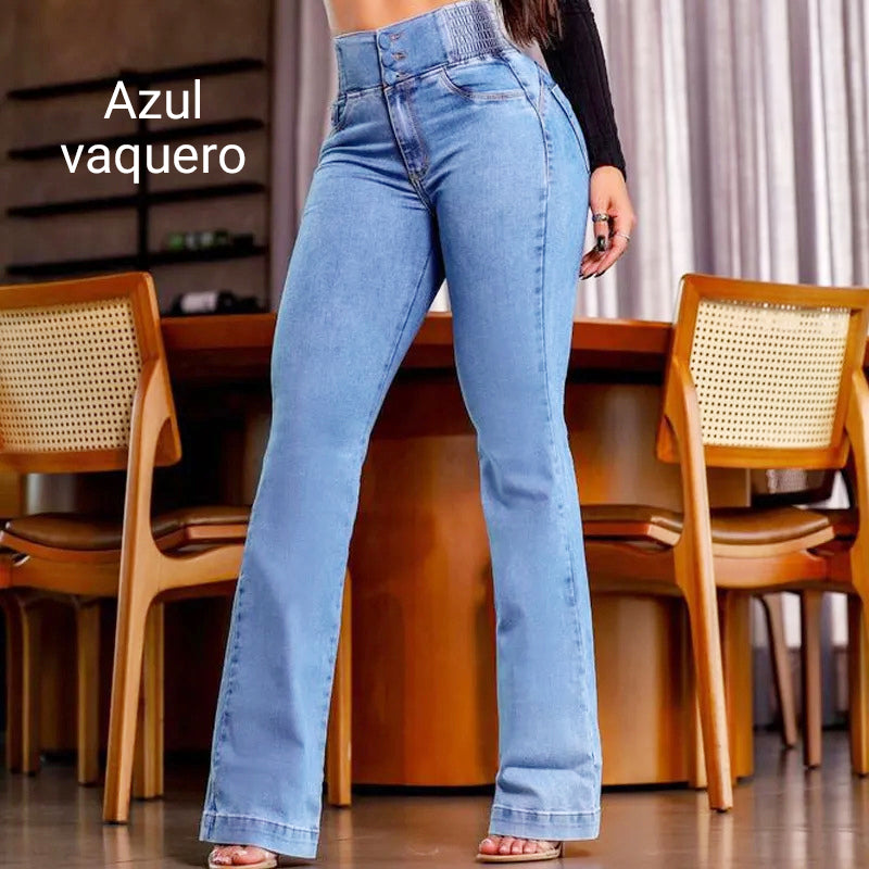 💕Lente-nieuwigheid👖Stretch-flared jeans met hoge taill