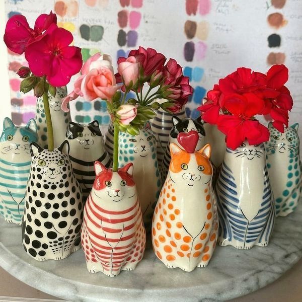 ⏳ Tijdelijke aanbieding ⏰ Polka Dot Cat vaas