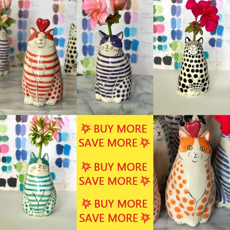 ⏳ Tijdelijke aanbieding ⏰ Polka Dot Cat vaas