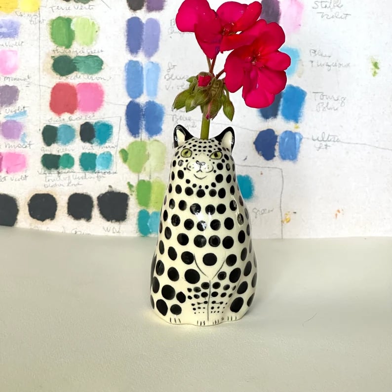 ⏳ Tijdelijke aanbieding ⏰ Polka Dot Cat vaas
