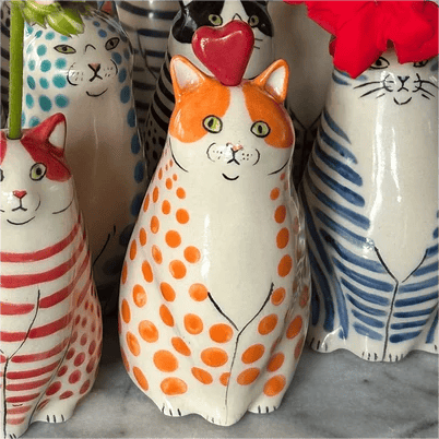 ⏳ Tijdelijke aanbieding ⏰ Polka Dot Cat vaas