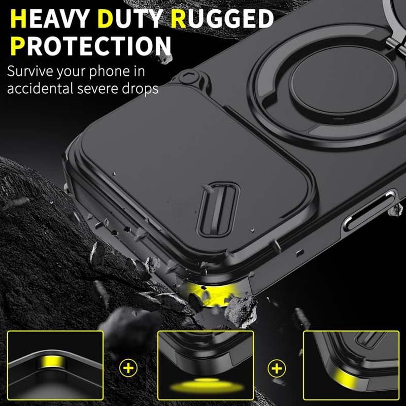 🔥 LAATSTE DAG PROMOTIE - 50% KORTING 🔥 Magnetische telefoonhoes met ringstandaard voor iPhon