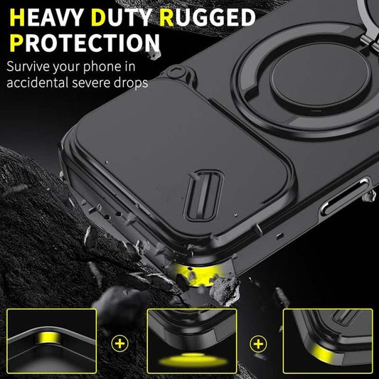 🔥 LAATSTE DAG PROMOTIE - 50% KORTING 🔥 Magnetische telefoonhoes met ringstandaard voor iPhon
