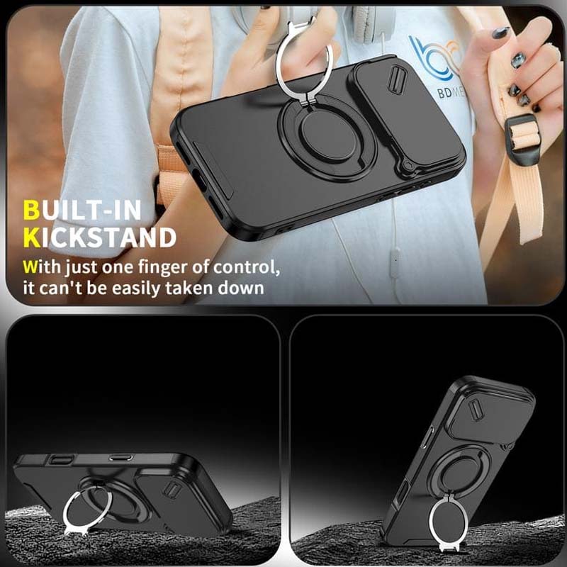 🔥 LAATSTE DAG PROMOTIE - 50% KORTING 🔥 Magnetische telefoonhoes met ringstandaard voor iPhon