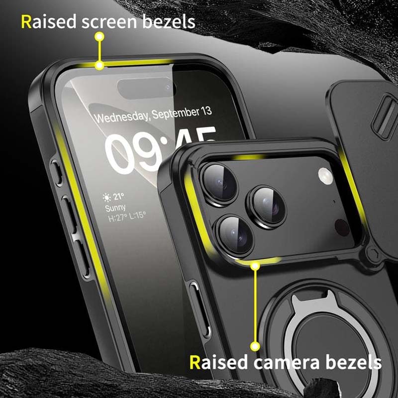 🔥 LAATSTE DAG PROMOTIE - 50% KORTING 🔥 Magnetische telefoonhoes met ringstandaard voor iPhon