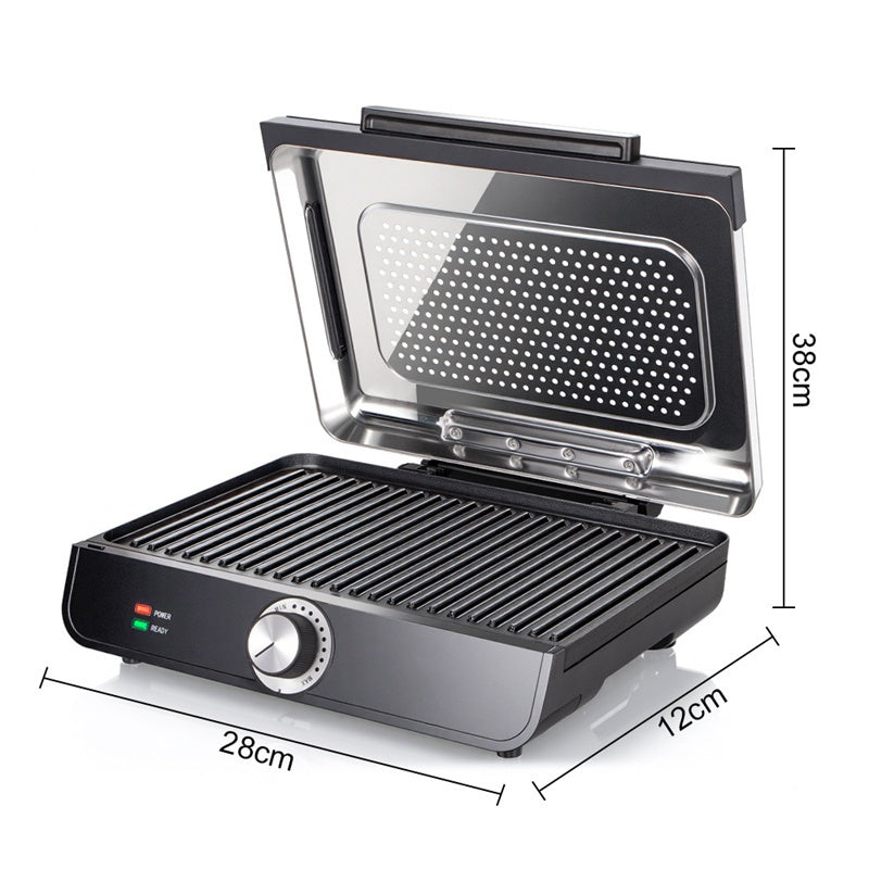 ⏳Tijdelijke aanbieding-gratis verzending⏰2200 W rookloze binnengrill met antiaanbakplaat🥩