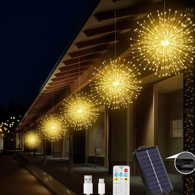 🎇Zonne-energie aangedreven sprankelende lantaarns voor tuin en fees