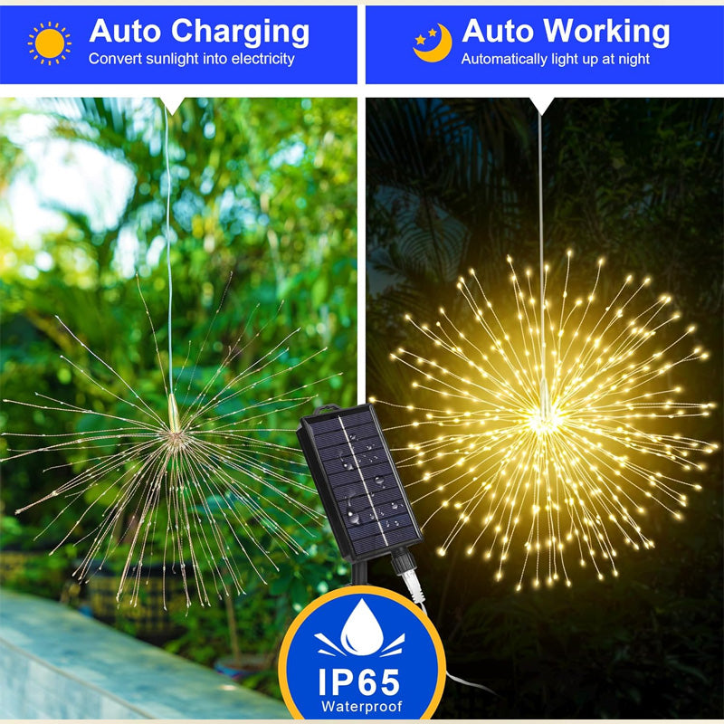 🎇Zonne-energie aangedreven sprankelende lantaarns voor tuin en fees