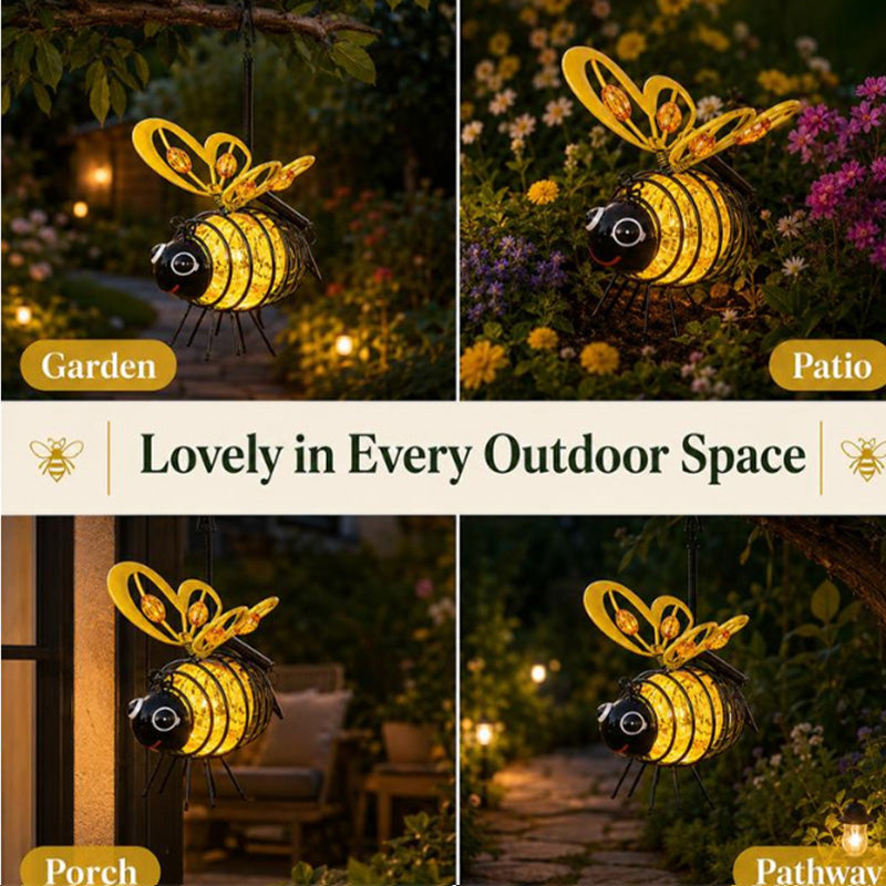 🏆🐝Hangende bijenlamp op zonne-energie voor buiten - Het perfecte cadeau voor plantenliefhebbers, moeders of eigenlijk iedereen die lacht.❤️