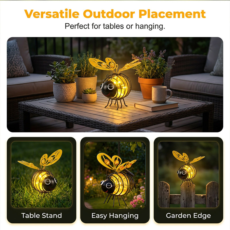 🏆🐝Hangende bijenlamp op zonne-energie voor buiten - Het perfecte cadeau voor plantenliefhebbers, moeders of eigenlijk iedereen die lacht.❤️