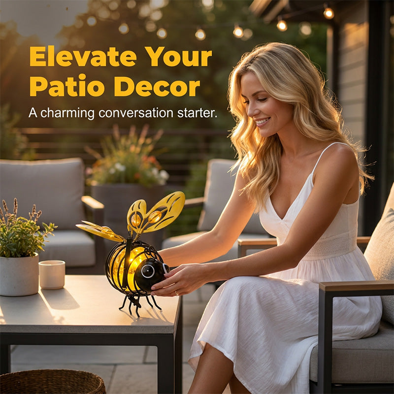 🏆🐝Hangende bijenlamp op zonne-energie voor buiten - Het perfecte cadeau voor plantenliefhebbers, moeders of eigenlijk iedereen die lacht.❤️