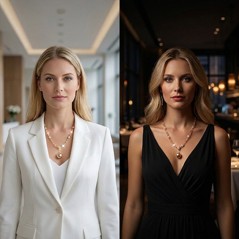 📿Elegante synthetische parelketting voor vrouwen